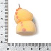 Flocking Resin Cute Pendants RESI-D072-01E-3