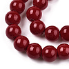 Opaque Solid Color Glass Beads Strands X-GLAA-T032-P8mm-05-2