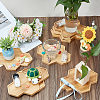 8Pcs Bamboo Saucer for Succulent Planter Pots AJEW-GO0005-41-4
