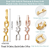 Beebeecraft 9Pcs 3 Colors Brass with Cubic Zirconia Fold Over Clasps ZIRC-BBC0002-68-2