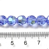 Electroplate Transparent Glass Beads Strands LS-EGLA-A035-T8mm-L14-4