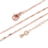 Brass Link Chain Necklaces for Women NJEW-D302-35RG-5