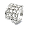 304 Stainless Steel Cuff Rings for Women RJEW-M019-50P-1