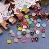 120Pcs 12 Colors Golden Plated Alloy Charms ENAM-SZ0001-64N-3