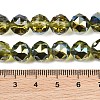 Transparent Electroplate Glass Beads Strands EGLA-N002-34C-B16-3