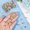  70Pcs 7 Colors Brass Enamel Connector Charms KK-NB0003-05-3