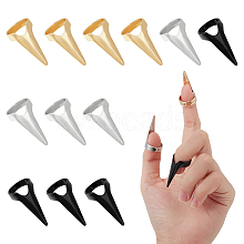  15Pcs 3 Colors Iron Finger Nail Tip Claw Rings MRMJ-NB0001-24