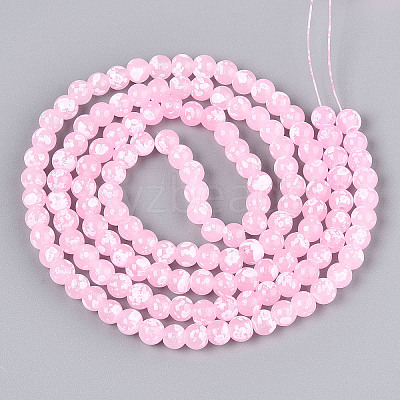 Baking Paint Glass Beads Strands DGLA-N015-6mm-02-1