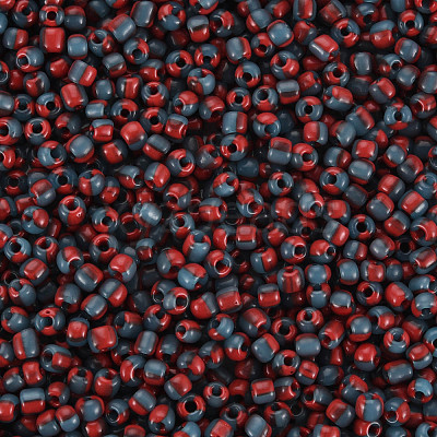 12/0 Two Tone Opaque Glass Seed Beads SEED-T006-01A-A04-1