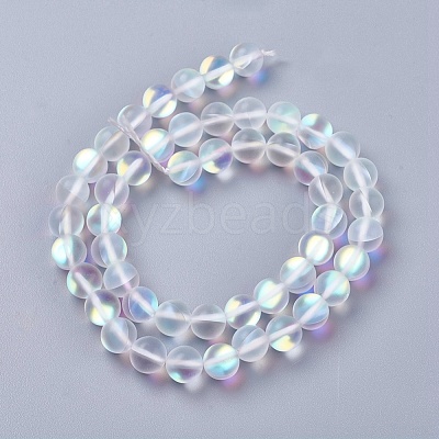Synthetic Moonstone Beads Strands X-G-E468-G01-8mm-1