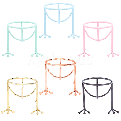 6Pcs 6 Colors Carbon Steel Beauty Sponge Blender Holder ODIS-GA0001-17-1