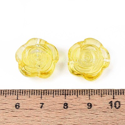 Baking Paint Transparent Glass Beads DGLA-N018-01J-1