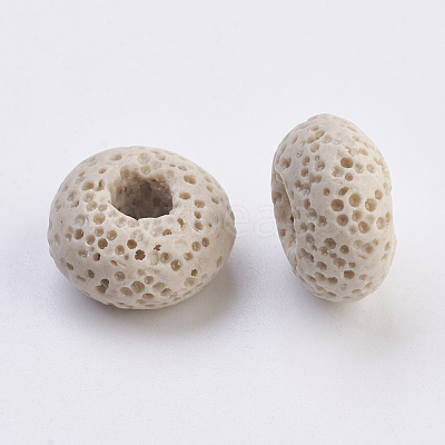 Natural Dyed Lava Rock European Beads G-E477-A04-1