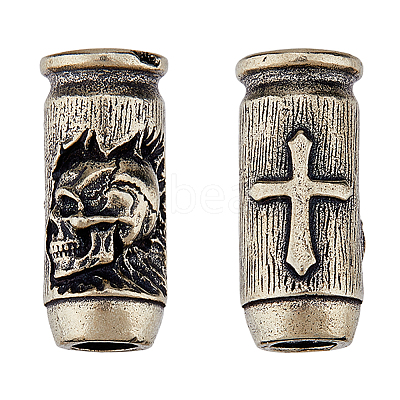 2Pcs Brass Beads KK-DC0004-93AS-1