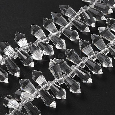 Transparent Glass Beads Strands GLAA-WH0039-48D-1