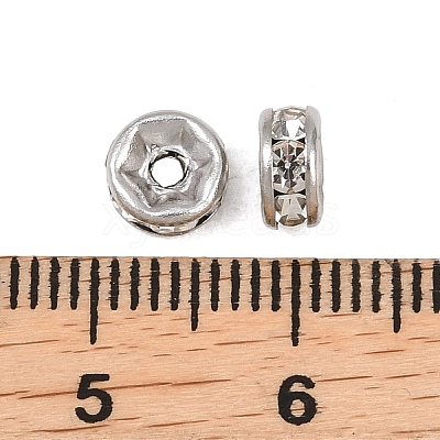 304 Stainless Steel Rhinestone Spacer Beads STAS-P444-01A-P-1
