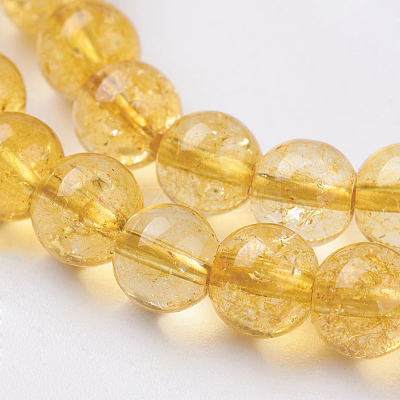 Synthetic Citrine Beads Strands G-C076-6mm-6A-1