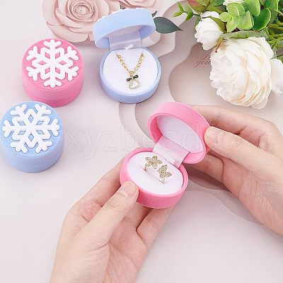 4Pcs 2 Colors Velvet Jewelry Packing Boxes VBOX-CA0001-003-1