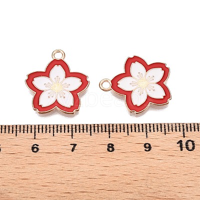 Light Gold Plated Alloy Enamel Pendants PALLOY-N176-28D-RS-1
