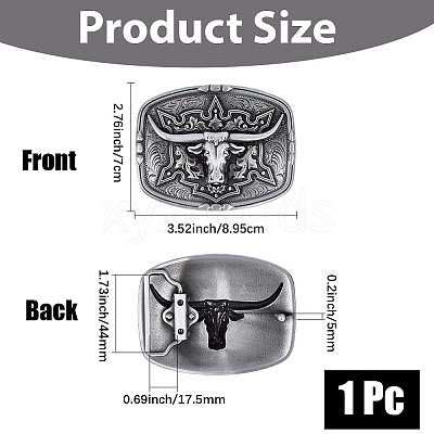 1Pc Alloy Belt Buckles FIND-CL0001-40AS-1
