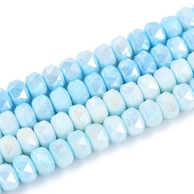Anti-Tarnish Electroplate Glass Beads Strands GLAA-T025-6mm-11B-1