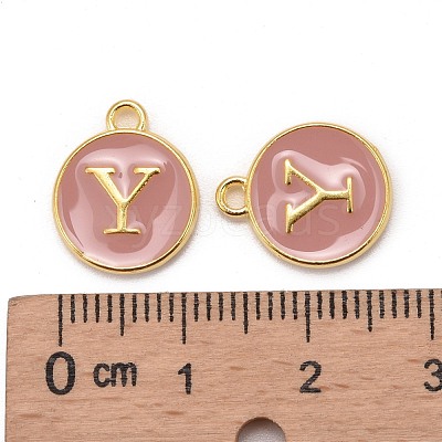 Golden Plated Alloy Enamel Charms ENAM-S118-07Y-1