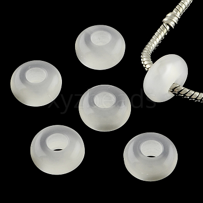 Imitation Cat Eye Resin European Beads X-RPDL-S001-12-1