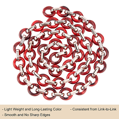 Transparent Acrylic Handmade Cable Chain AJEW-GF0001-92-1