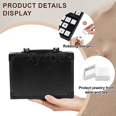 Rectangle Aluminum Alloy with MDF Organizer Cases ODIS-WH0108-093A-1