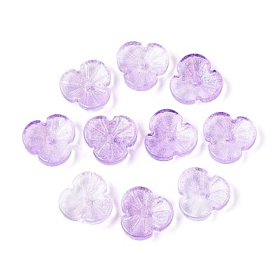 Baking Paint Transparent Glass Bead Caps DGLA-N014-09A-06-1