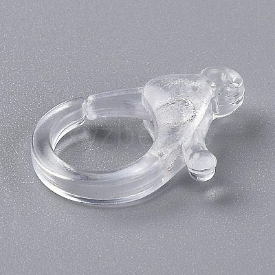 Transparent Plastic Lobster CLaw Clasps KY-H005-A13-1