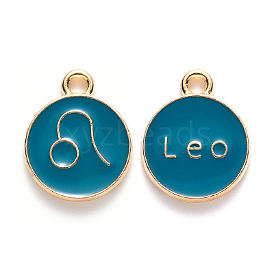 Alloy Enamel Pendants ENAM-S124-01A-05G-1