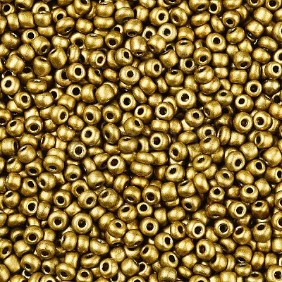 8/0 Baking Paint Glass Round Seed Beads SEED-S036-01B-06-1