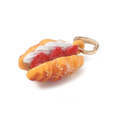 Alloy with Enamel Pendants AL-CBAE186-01G-02-1