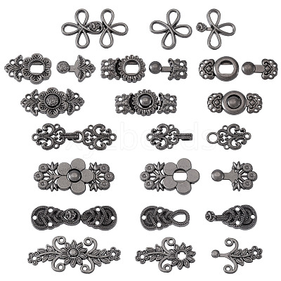 16 Pairs 8 Style Alloy Adjustable Jean Button Pins DIY-TA0013-01B-1