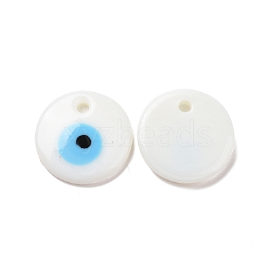 Handmade Lampwork Evil Eye Pendants LAMP-E106-02A-01-1