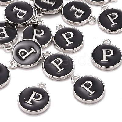 Platinum Plated Alloy Charms X-ENAM-S118-02P-P-1