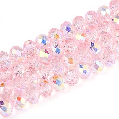 Transparent Glass Beads Strands X-EGLA-N016-6mm-04-1
