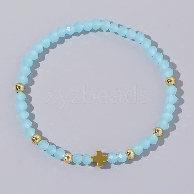 Handmade Faceted Seed Beaded Stretch Bracelets MZ9145-3-1