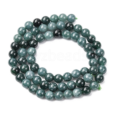 Natural Blue Jade Beads Strands G-H341-6mm-02-1