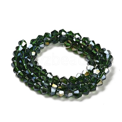 Transparent Electroplate Glass Beads Strands EGLA-A039-T2mm-B25-1