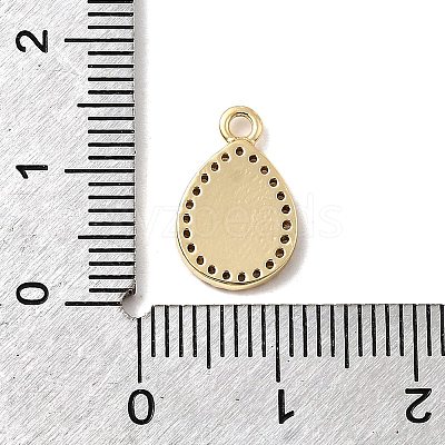 Brass Micro Pave Cubic Zirconia Charms X-KK-H089-07A-G-1