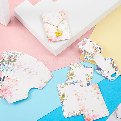 500Pcs 5 Style Paper Necklace Display Cards DIY-YS0001-27-1
