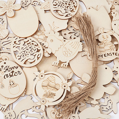 Wooden Cutouts Ornaments WOOD-TA0002-39-1