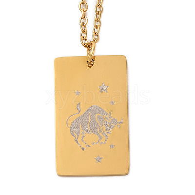 Golden 202 Stainless Steel Constellation Pendants Necklaces LS-NJEW-K380-02G-12-1