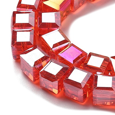 Electroplate Glass Beads Strands EGLA-H108-01A-AB04-1