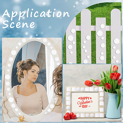250Pcs Acrylic Self Adhesive Mirror Wall Stickers AJEW-SP0001-21A-1