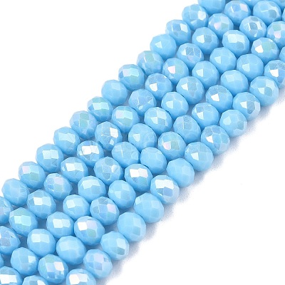 Electroplate Glass Beads Strands LS-EGLA-A044-P4mm-B08-1