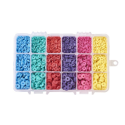 6 Colors Handmade Polymer Clay Beads CLAY-JP0001-04-1