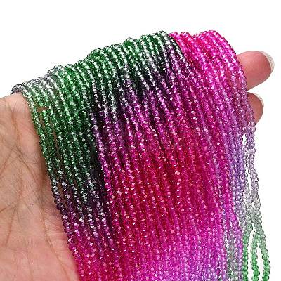 Transparent Painted Glass Beads Strands DGLA-A034-T2mm-A06-1